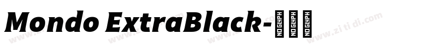 Mondo ExtraBlack字体转换